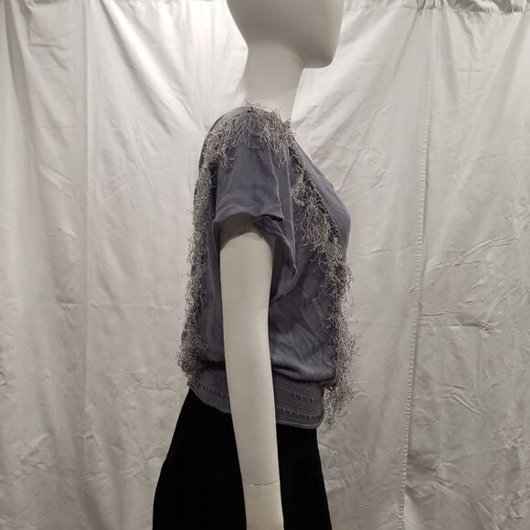 Free People Blue Fringe Top - Picture 4 of 10